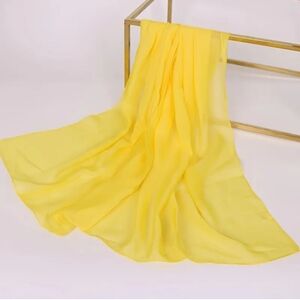 Scarf Chiffon Yellow Long